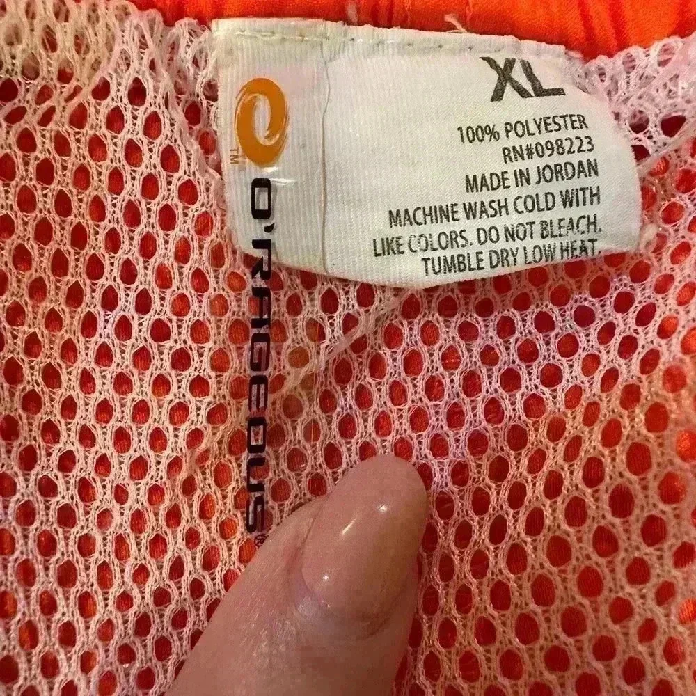 O’Rageous Orange and Gray Swim Trunks Size XL